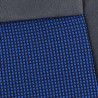 Housse de siège bleue sur-mesure
