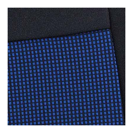 Housse de siège sur-mesure, damier bleu