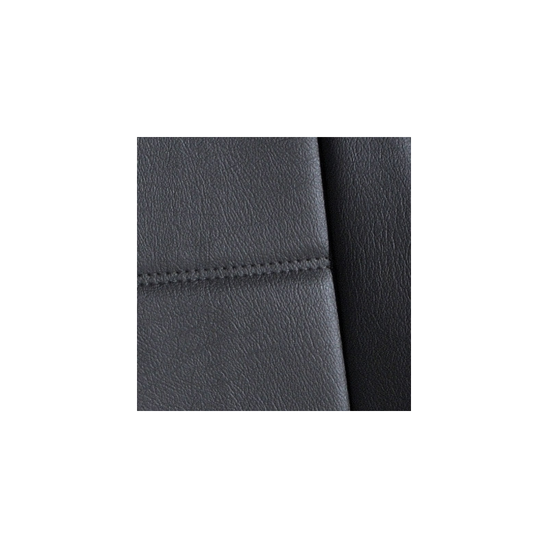 Gros plan Housse auto sur mesure GOLD (simili cuir anthracite)