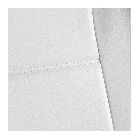 Housse auto sur mesure GOLD (simili cuir gros plan blanc)