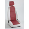 Housse auto sur mesure GOLD (simili cuir rouge et blanc)
