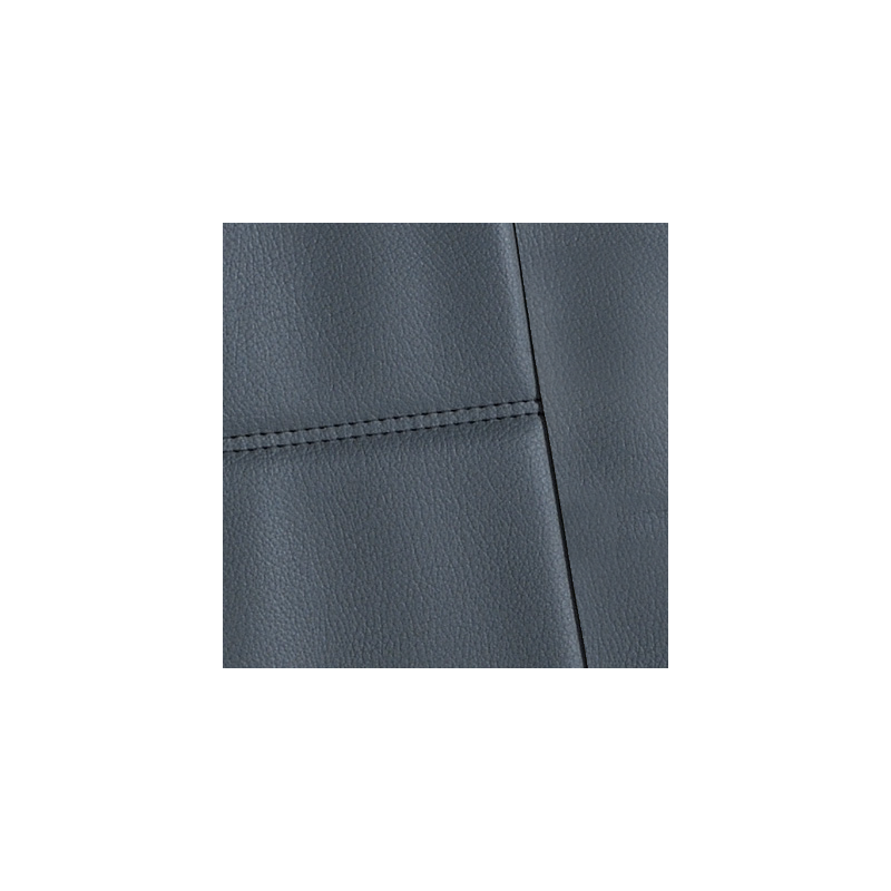 Gros plan Housse auto sur mesure GOLD (simili cuir gris souris)